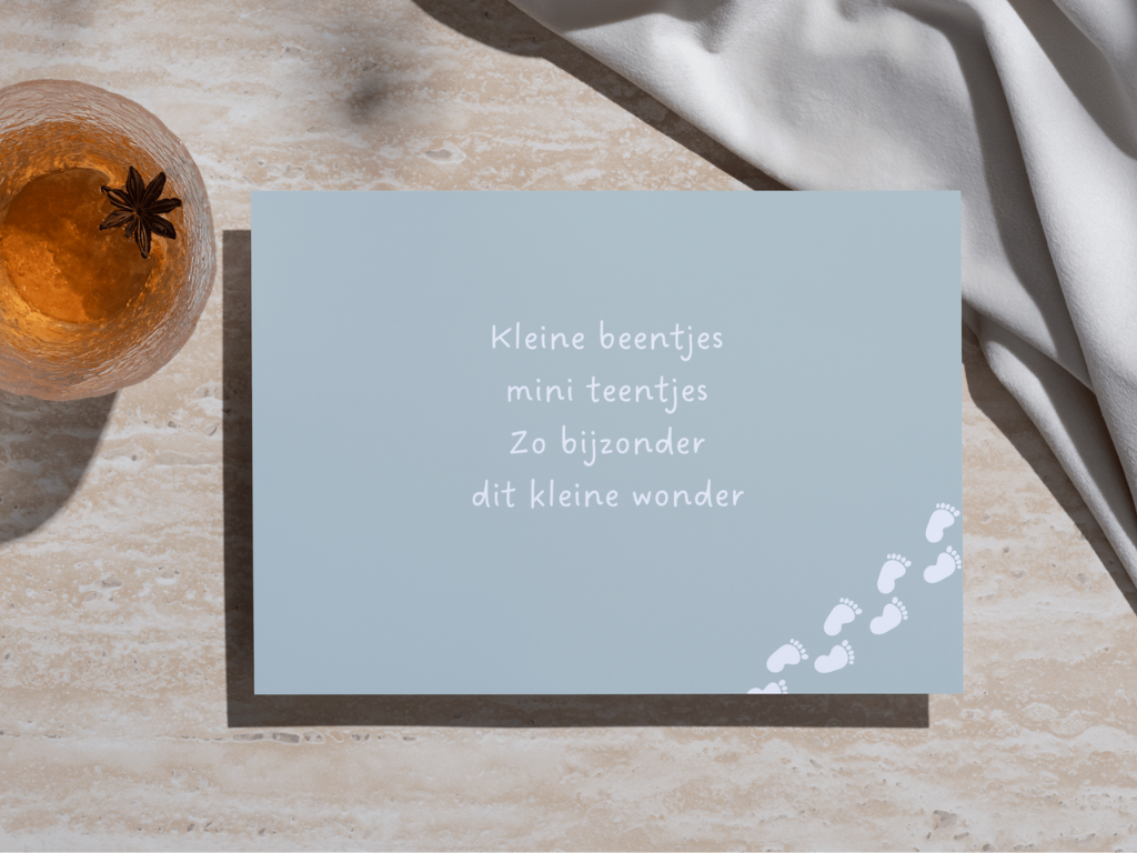 Wenskaart 'Kleine teentjes'
