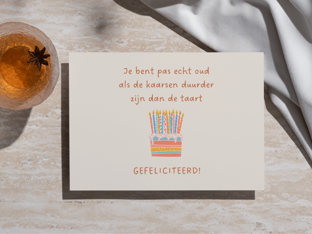 Wenskaart 'kaarsen'