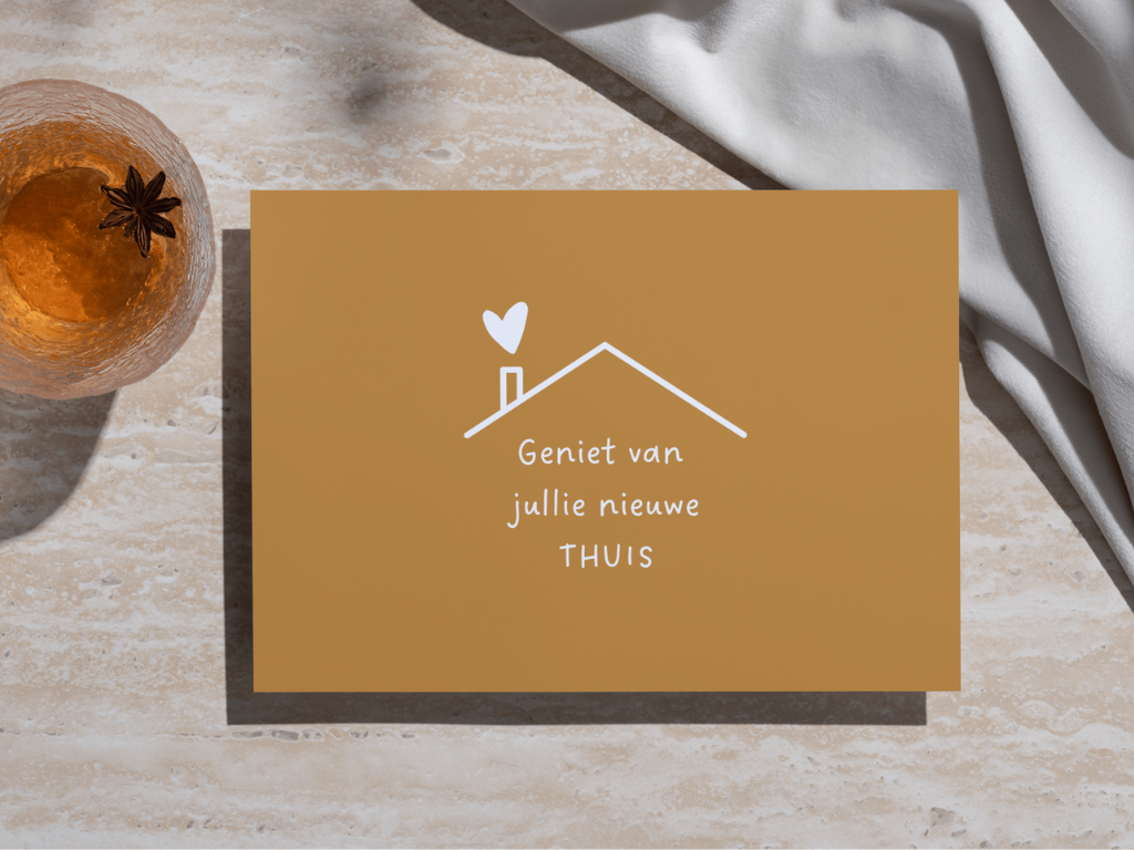 Wenskaart 'Nieuwe thuis'