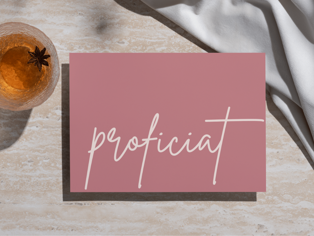 Wenskaart 'Proficiat'