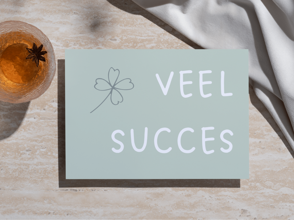 Wenskaart 'Veel succes'