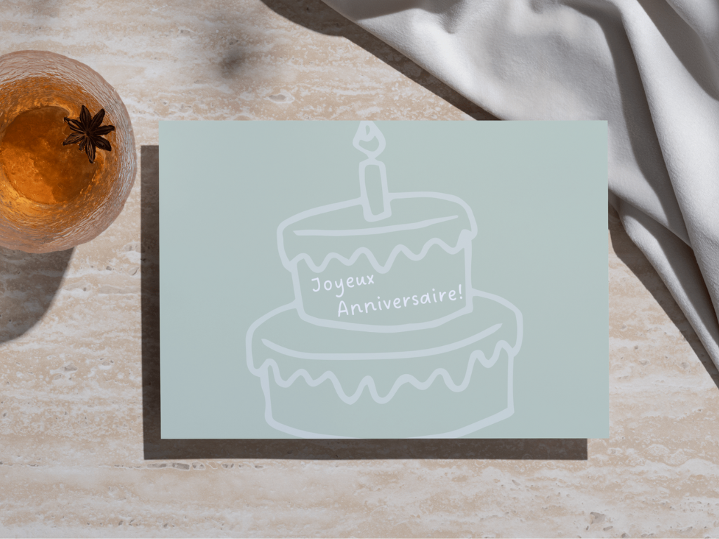 Wenskaart 'Verjaardag' (FR)