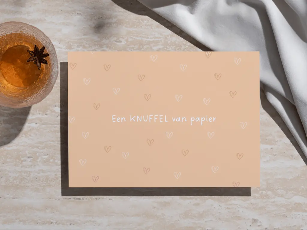 Wenskaart 'knuffel'
