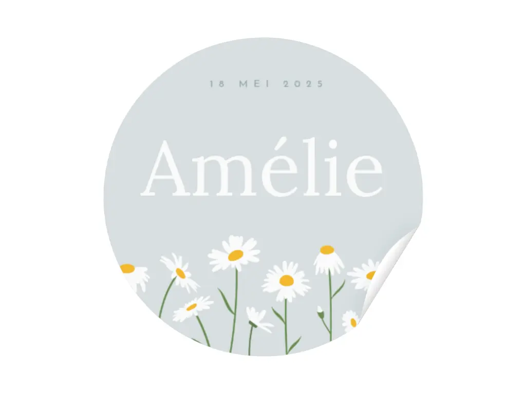 Naamsticker | 5 cm | 20 stuks