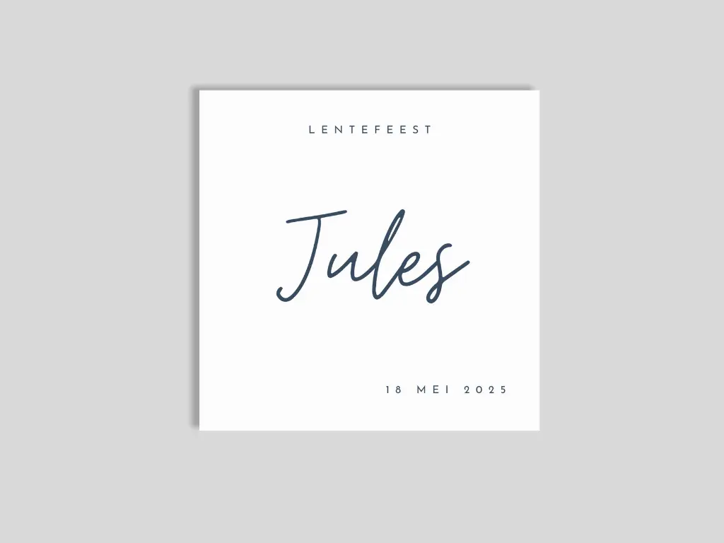 Uitnodiging 'Jules'