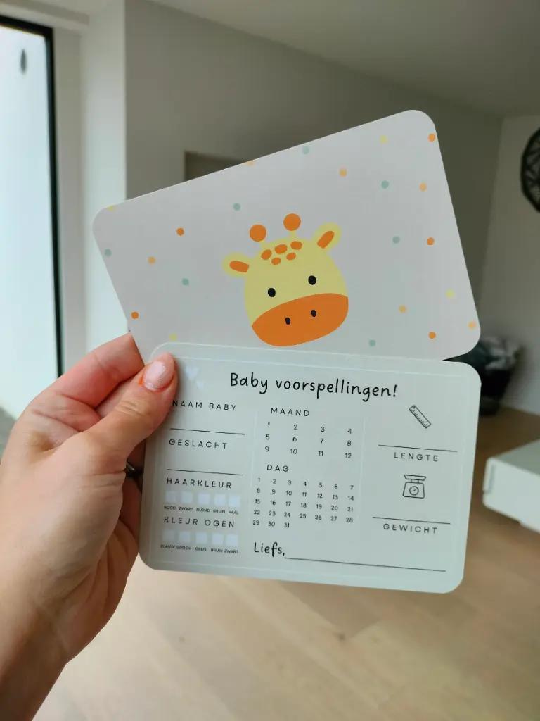 Babyshower invulkaarten