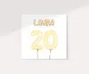 Gepersonaliseerd verjaardagskaartje - cijferballon