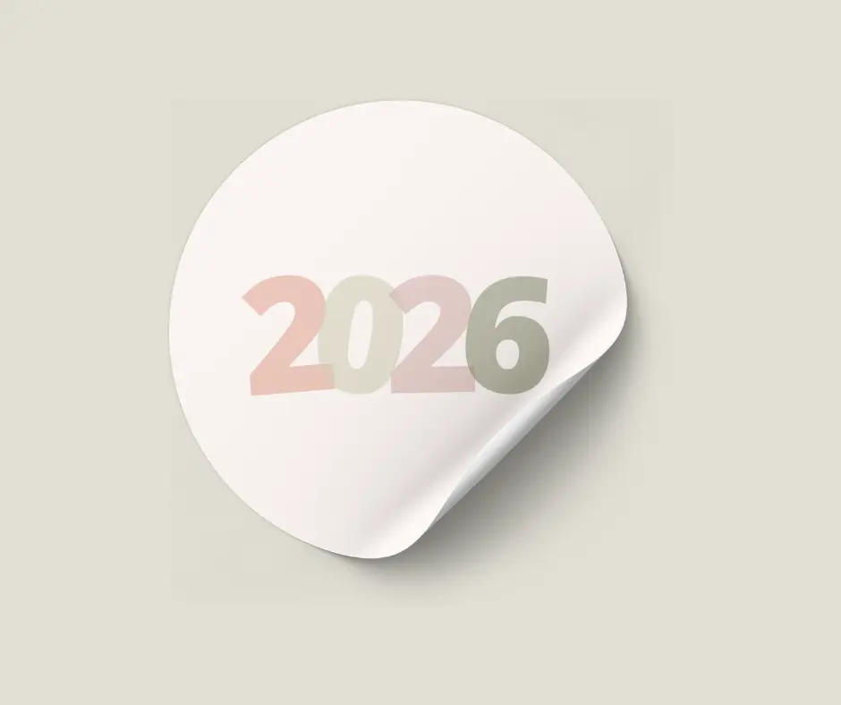 Sluitsticker '2026' - vel van 24
