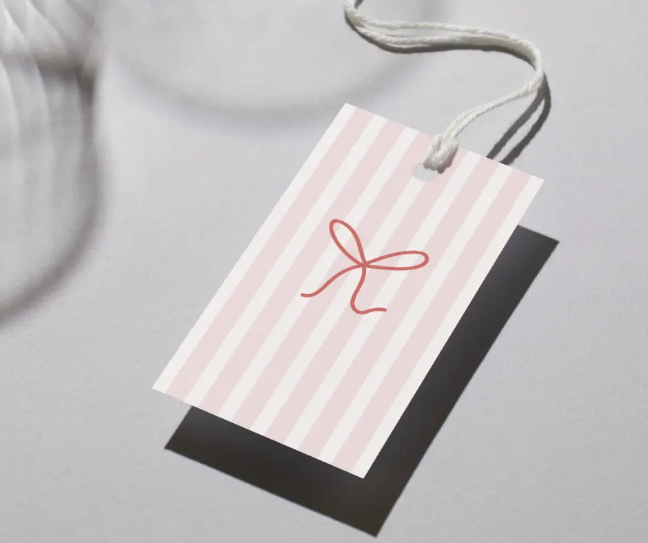 Cadeaulabel 'Strik' - set van 3
