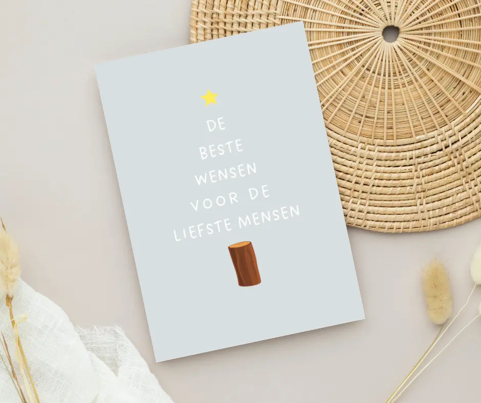 Kerstkaart 'Beste wensen'