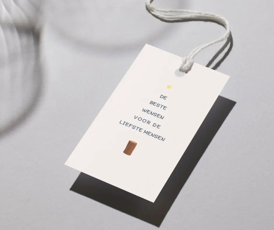 Cadeaulabel 'Best wensen' - set van 3