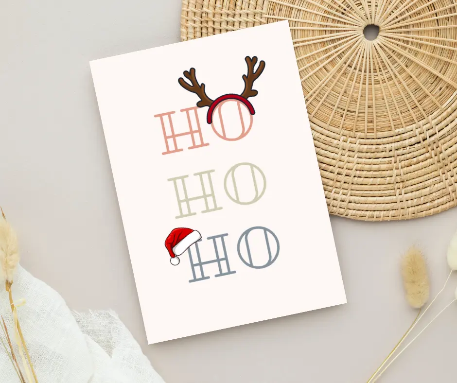 Kerstkaart 'Ho ho ho'