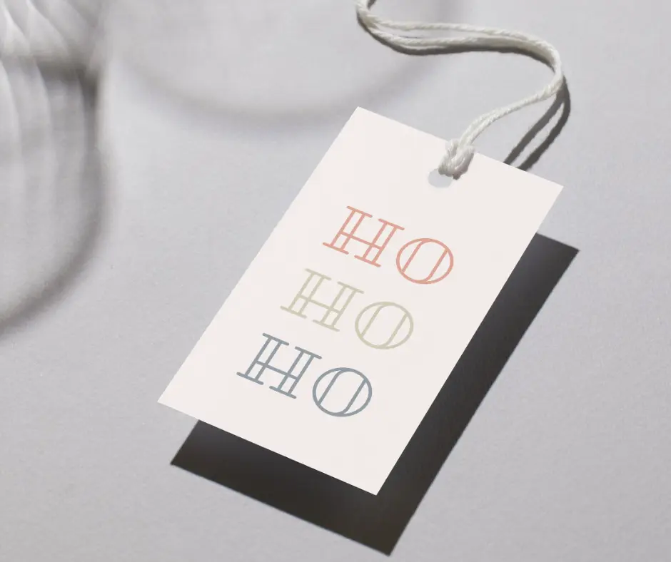 Cadeaulabel 'Ho ho ho' - set van 3