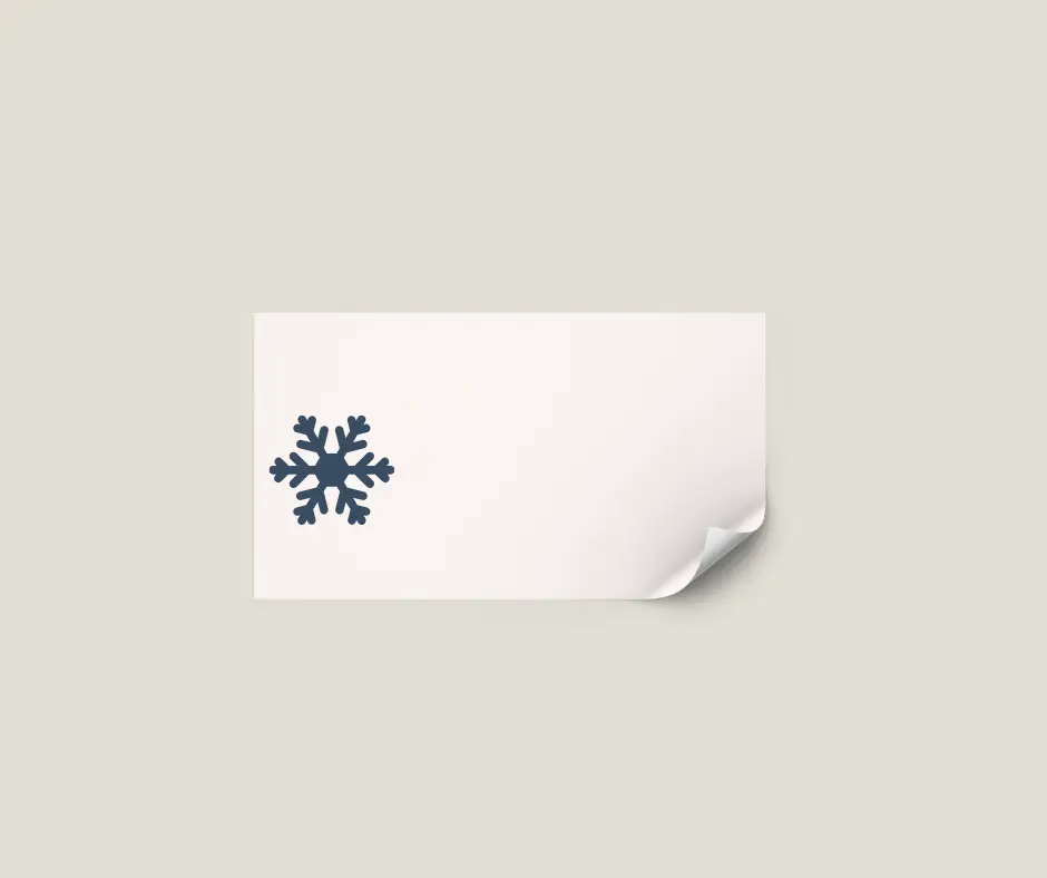 Adressticker 'sneeuwvlok' - vel van 24