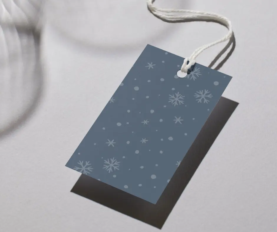 Cadeaulabel 'Sneeuwvlok' - set van 3