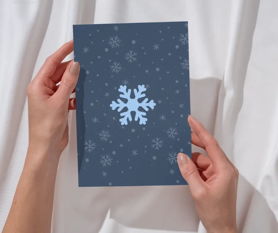 Nieuwjaarsbrief A5 'Sneeuwvlok'