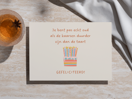 Wenskaart 'kaarsen'