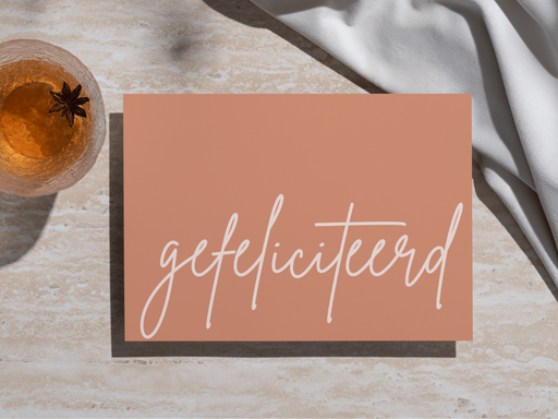 Wenskaart 'Gefeliciteerd'