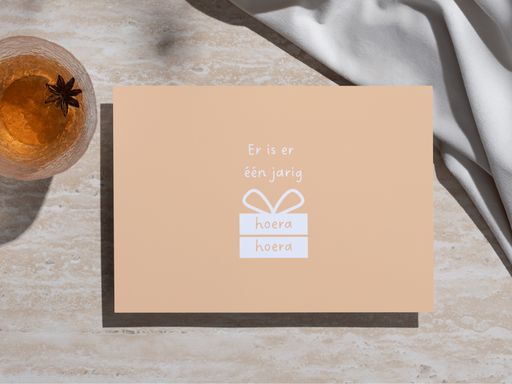 Wenskaart 'Hoera'