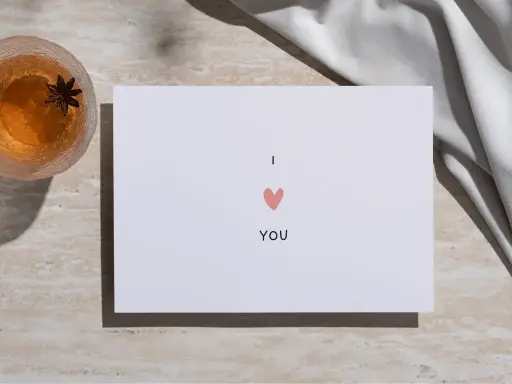 Wenskaart 'I love you'