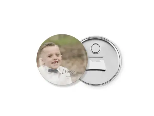 Magnetische flesopener met foto