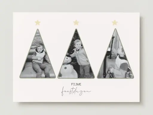 Kerstkaart met foto 'Kerstboom'