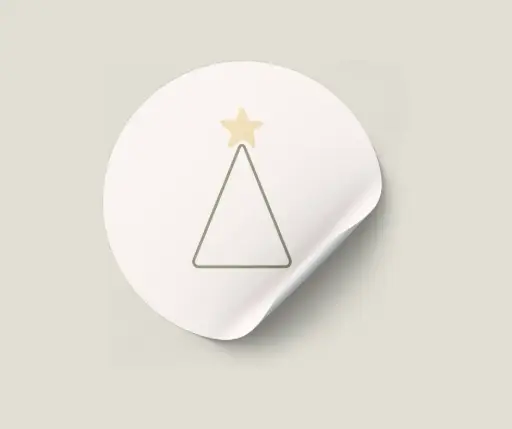 Sluitsticker 'Kerstboom' - vel van 24