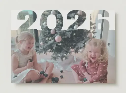 Kerstkaart '2026' met foto