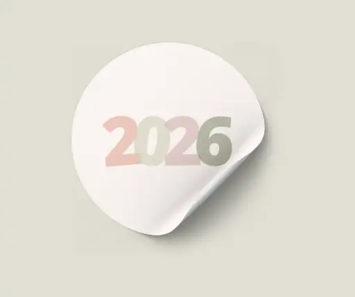 Sluitsticker '2026' - vel van 24