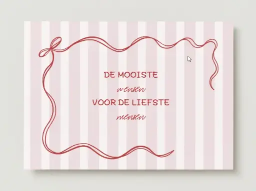 Kerstkaart 'Strik'