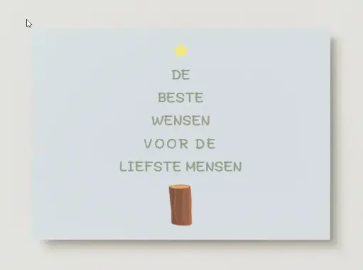 Kerstkaart 'Beste wensen'