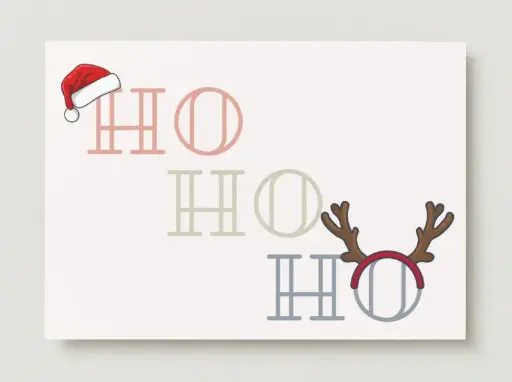 Kerstkaart 'Ho ho ho'