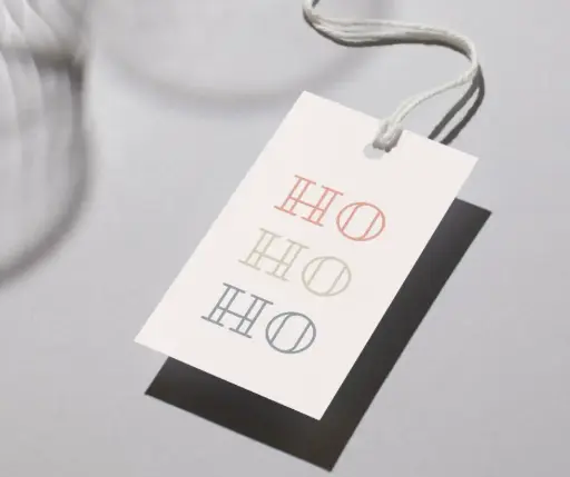 Cadeaulabel 'Ho ho ho' - set van 3