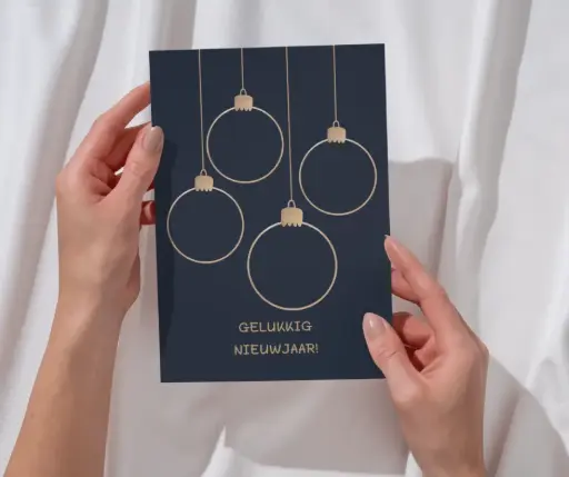 Nieuwjaarsbrief A5 'Kerstbal'