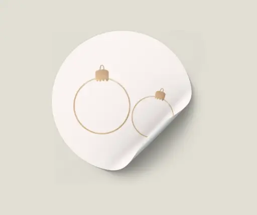 Sluitsticker 'Kerstbal' - vel van 24